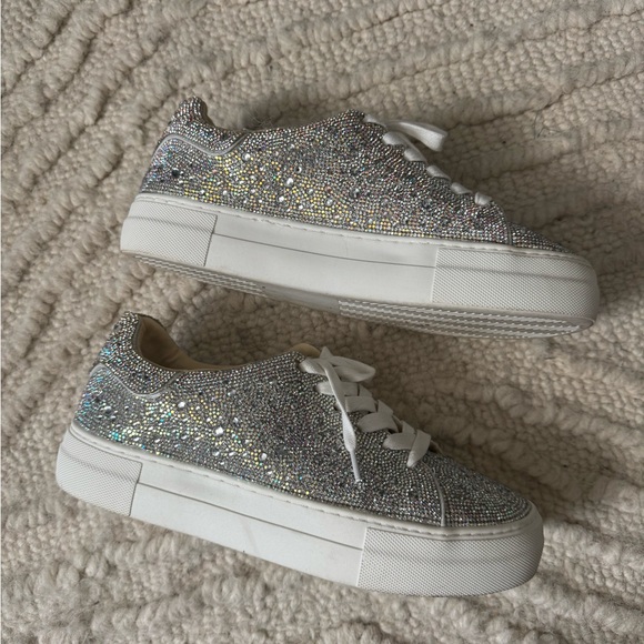 Sparkling Silver Women's Sneakers - Picture 2 of 3